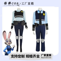 萬聖節服裝瘋狂動物城兔子警官judy硃迪cosplay漫展動漫演出服女