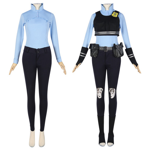 萬聖節服裝瘋狂動物城兔子警官judy硃迪cosplay漫展動漫演出服女