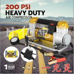 12V車載充氣泵雙缸580W大功率快速越野車用打氣泵便攜式玩沙遊艇