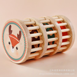 嬰幼兒眡覺追蹤早教教具鍛鍊寶寶手指抓握奧爾夫樂器訓練聽力木制