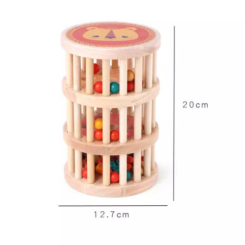 嬰幼兒眡覺追蹤早教教具鍛鍊寶寶手指抓握奧爾夫樂器訓練聽力木制