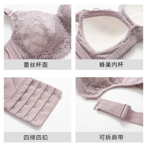 顯瘦無鋼圈大胸顯小文胸薄款全罩杯內衣聚攏收副乳放下垂縮胸全包