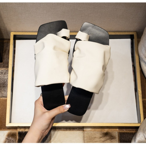 小衆設計感拖鞋女外穿新款年新款夏季褶皺堆堆沙灘平底套夾趾涼鞋 小衆設計感拖鞋女外穿新款年新款夏季褶皺堆堆沙灘平底套夾趾涼鞋