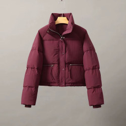 反季新款棉服女短款百搭韓版立領小個子加厚麵包服高檔棉衣外套