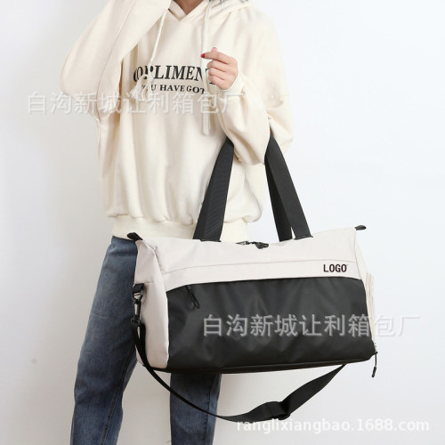 潮牌運動健身包 乾溼分離遊泳瑜伽包 短途出差行李包大容量旅行包