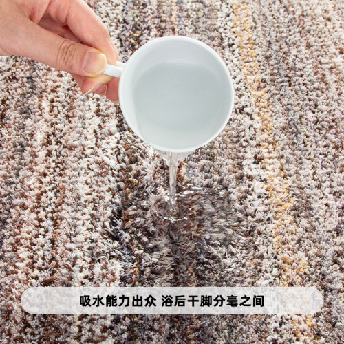 地毯加厚超細纖維浴室地墊家用衛生間門口tpr防滑腳墊植絨地毯墊