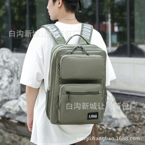 潮牌運動雙肩包男款 時尚中大學生書包大容量電腦包訓練旅行包