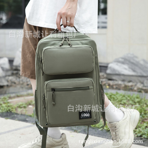 潮牌運動雙肩包男款 時尚中大學生書包大容量電腦包訓練旅行包