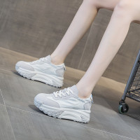 厚底內增高老爹鞋2026春季新款休閒時尚百搭運動板鞋圓頭透氣女鞋