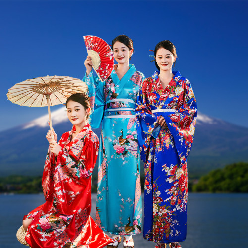 日本傳統女士正裝浴衣動漫cosplay攝影寫真套裝和服舞台演出服裝