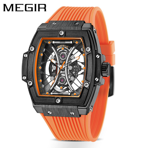 美格爾新款男士酒桶型抖音爆款時尚潮流矽膠錶帶夜光運動手錶 美格爾新款男士酒桶型抖音爆款時尚潮流矽膠錶帶夜光運動手錶