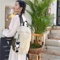 書包女大學生睿營  2025新款韓版簡約百搭復古輕便旅行休閒雙肩包