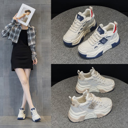 6616內增高老爹鞋女2025春夏新款百搭韓版厚底老爹鞋學生休閒休閒