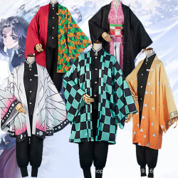 萬聖節服裝鬼滅之刃灶門炭治郎彌豆子我妻善逸cos富岡義勇cosplay