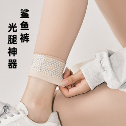 光腿神器鯊魚褲秋冬女外穿膚色芭比褲九分加絨肉色收腹提臀打底褲