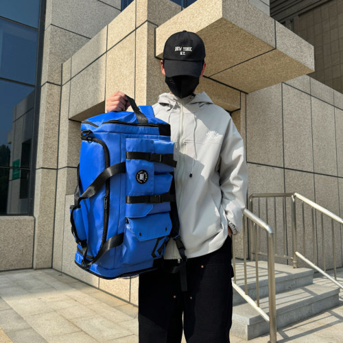新款出差旅行後背包大容量輕便手提收納行李包運動健身包乾溼分離包
