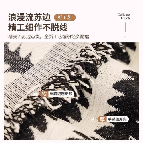 北歐簡約沙發蓋布巾四季通用沙發墊雪尼爾沙發巾沙發套罩沙發毯子