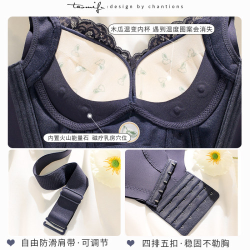 內衣女無鋼圈宮廷刺綉調整型內衣收副乳聚攏防下垂文胸罩
