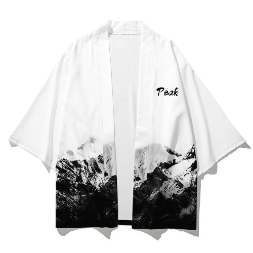 國潮道袍防曬服和服國風七分袖開衫襯衫夏季和風日系雪山羽織 潮