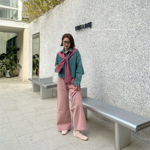 風莉雅 miu家同款阿甘鞋女2024新款早春小白鞋休閒鞋百搭德訓鞋女