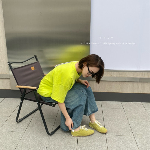 風莉雅 miu家同款阿甘鞋女2024新款早春小白鞋休閒鞋百搭德訓鞋女