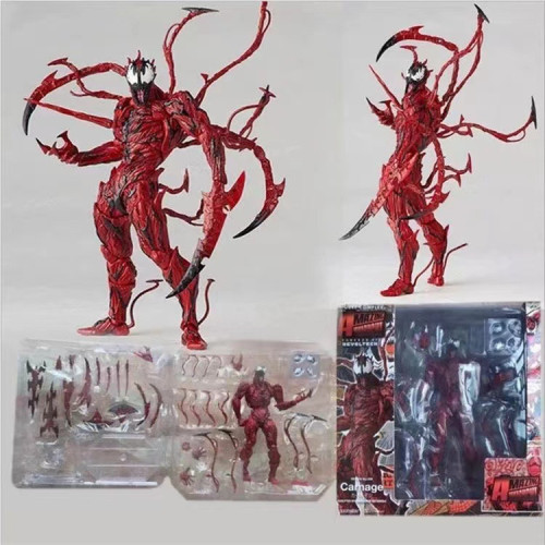 蜘蛛人山口式可動毒液屠殺action figure 模型擺件雕像手辦