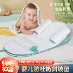 嬰兒防吐奶斜坡墊防溢奶嗆奶斜坡枕新生兒躺喂奶神器靠墊哺乳枕頭