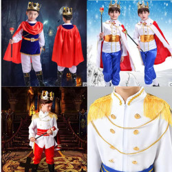 萬聖節兒童服裝男童國王 王子表演服走秀cosplay扮演幼兒園演出服