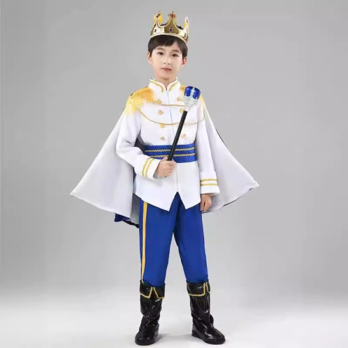 萬聖節兒童服裝男童國王 王子表演服走秀cosplay扮演幼兒園演出服