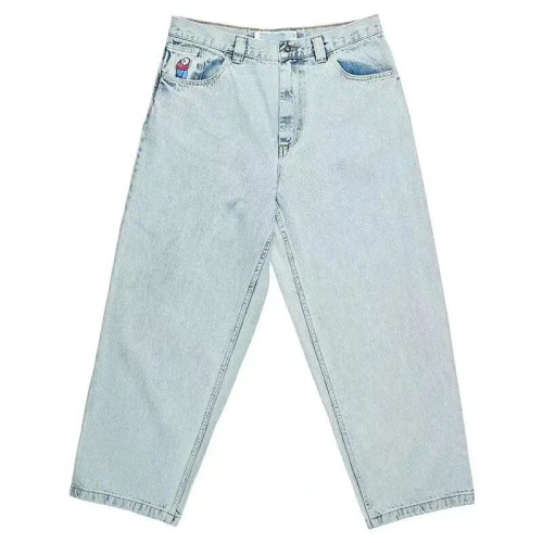 今年爆款街頭服飾JNCO牛仔褲Y2K休閒嘻哈藍色寬松牛仔褲