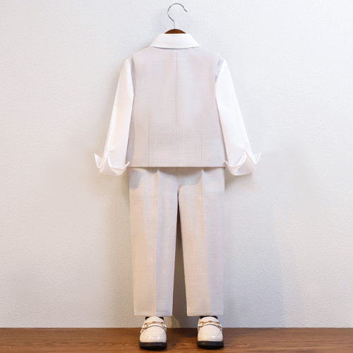兒童西裝馬甲套男童鋼琴主持演出服花童婚禮服寶寶周嵗小童西服