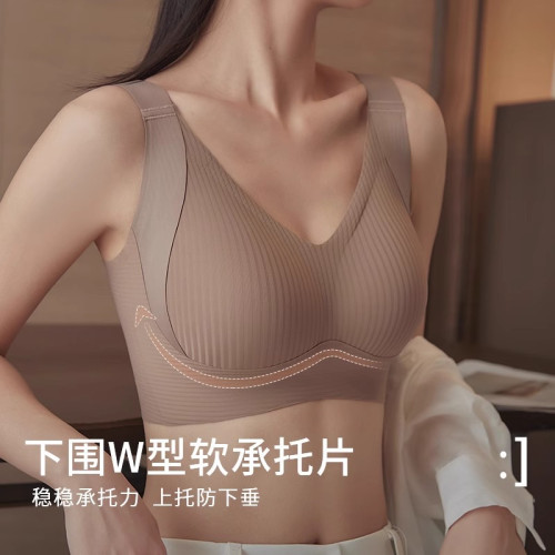 全罩杯調整型內衣女大胸顯小文胸防下垂大碼無痕收副乳女士胸罩薄
