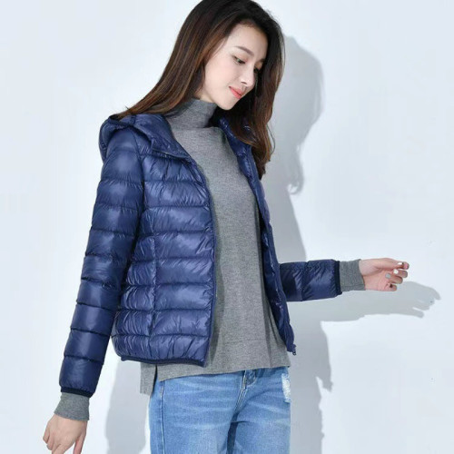 輕薄棉衣女2024女士短款修身輕薄款小棉衣女款立領女款連帽批