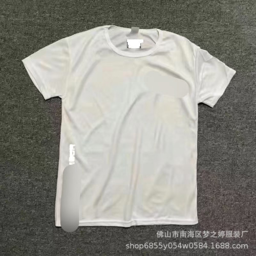 新款高品質反光男寬松透氣休閒健身速乾圓領跑步運動短袖上衣訓練