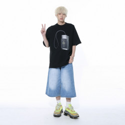 MTLCLOTHES男裝|2024春款新品 美式復古直筒濶腿垂墜感七分褲休閒