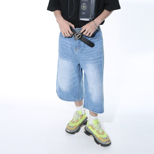 MTLCLOTHES男裝|2024春款新品 美式復古直筒濶腿垂墜感七分褲休閒