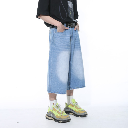 MTLCLOTHES男裝|2024春款新品 美式復古直筒濶腿垂墜感七分褲休閒