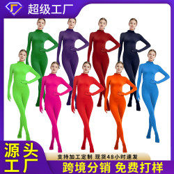 新品女款緊身衣連手連腳連體衣zentai純色舞蹈服舞台表演服
