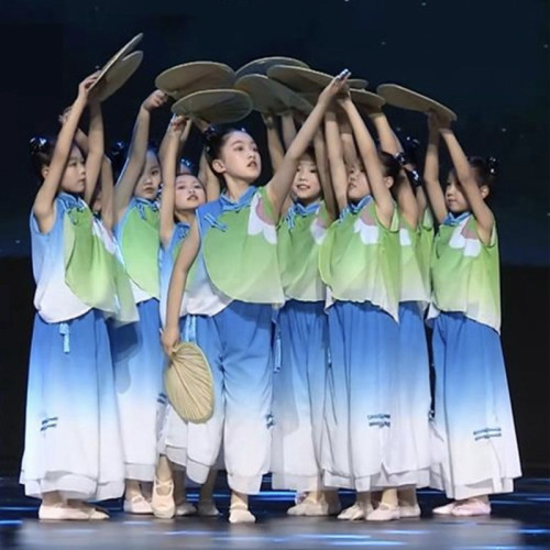 兒童六一演出服裝小蘭花獎童年的夏夜少兒舞蹈服舞台表演服古典舞