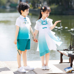 六一兒童演出服男女童幼兒園大合唱服風古裝漢服小學生表演服