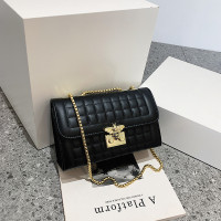 高級感2024新款菱格小包包單肩斜後後背包小方包時尚百搭迷你鏈條包包