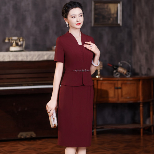 喜婆婆旗袍改良連衣裙2024中年媽媽婚宴高級大氣婚宴禮服平時可穿