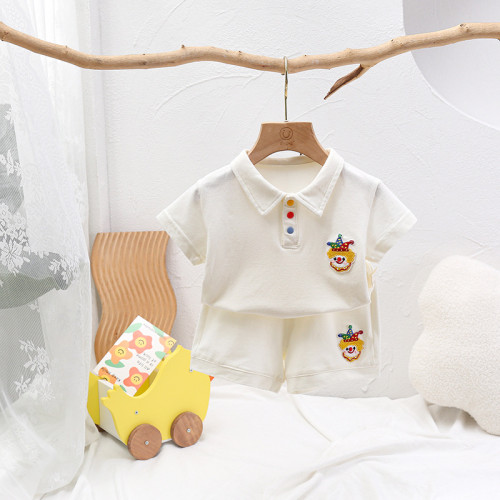 嬰兒衣服夏季薄款男女寶寶套裝嬰幼兒可愛分體新款夏裝一嵗兩件套