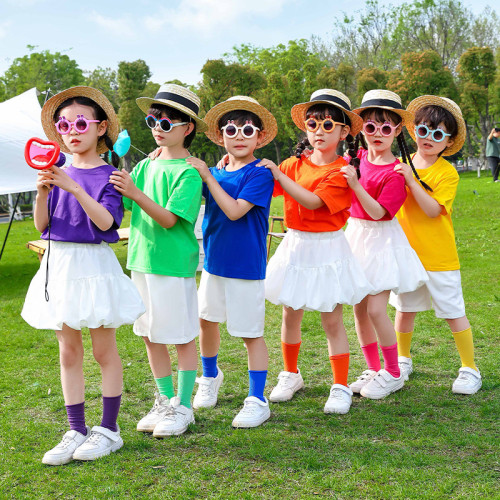 六一兒童演出服多巴胺表演服幼兒園畢業照班服小學生運動會啦啦隊