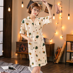 夏季睡袍女棉質春秋季女士日式性感短袖浴袍女居家服浴衣全棉晨袍