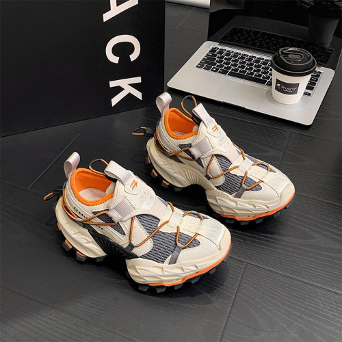 春季新品十五代18XL情侶款登山鞋2025走秀輕便做舊厚底增高老爹鞋
