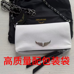 ZV翅膀鏈條包時尚女士斜後背包休閒高質量真皮