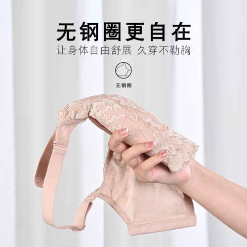 收副乳調整型內衣女大胸顯小無鋼圈上托防下垂抹胸式防走光文胸