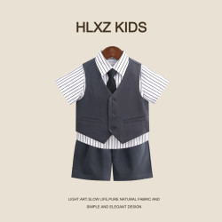 兒童西服禮服英倫馬甲套裝濶腿中小童班級攝影服幼兒園活動演出服