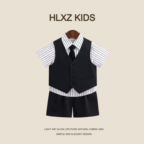 兒童西服禮服英倫馬甲套裝濶腿中小童班級攝影服幼兒園活動演出服